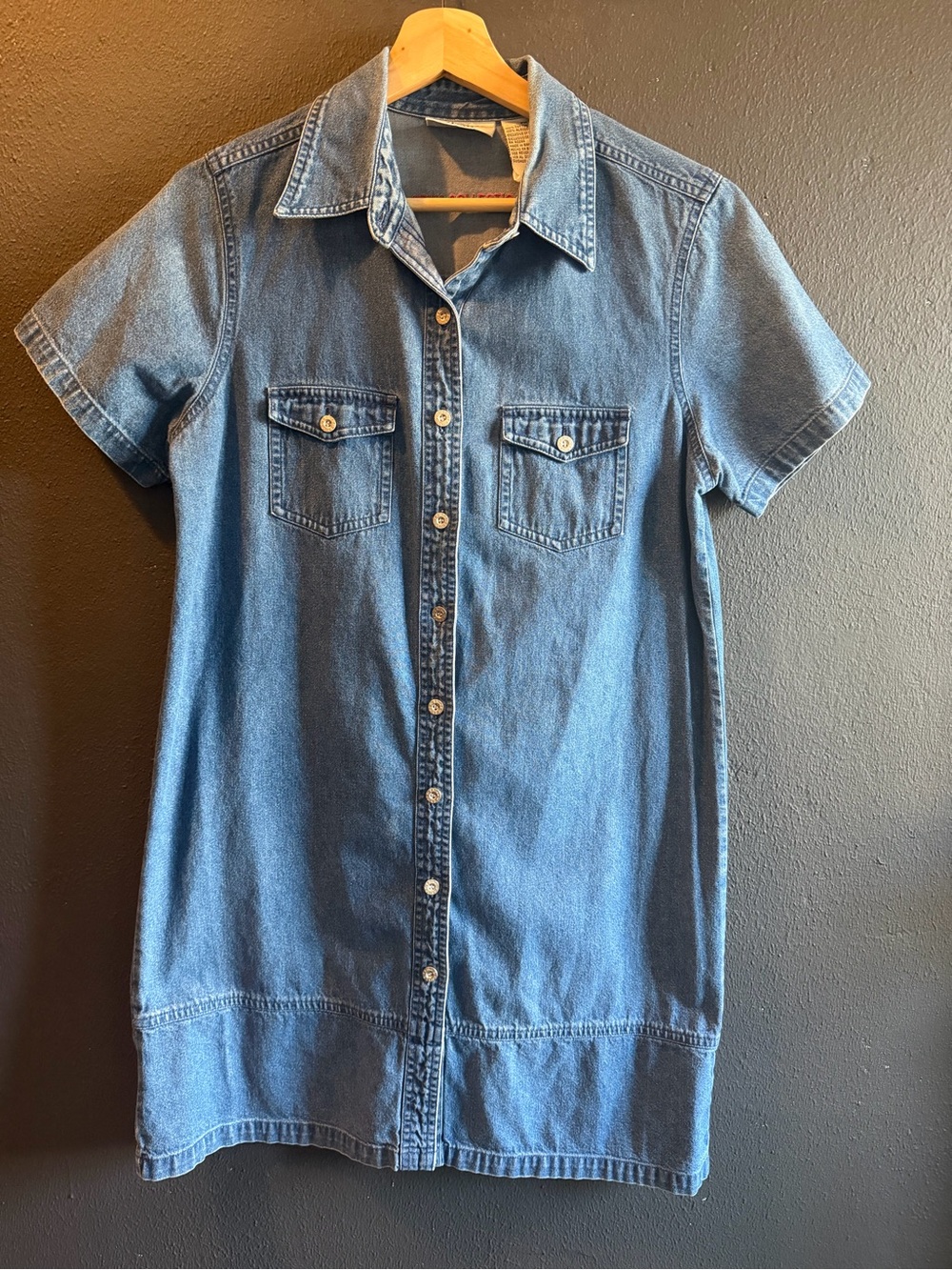 Erika Collection Blue Denim Shirt Dress